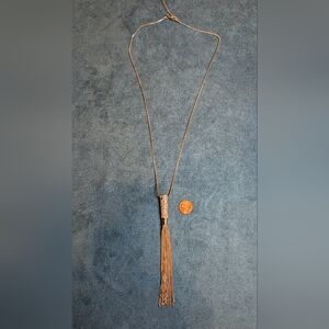 Elegant Gold Tassel Necklace